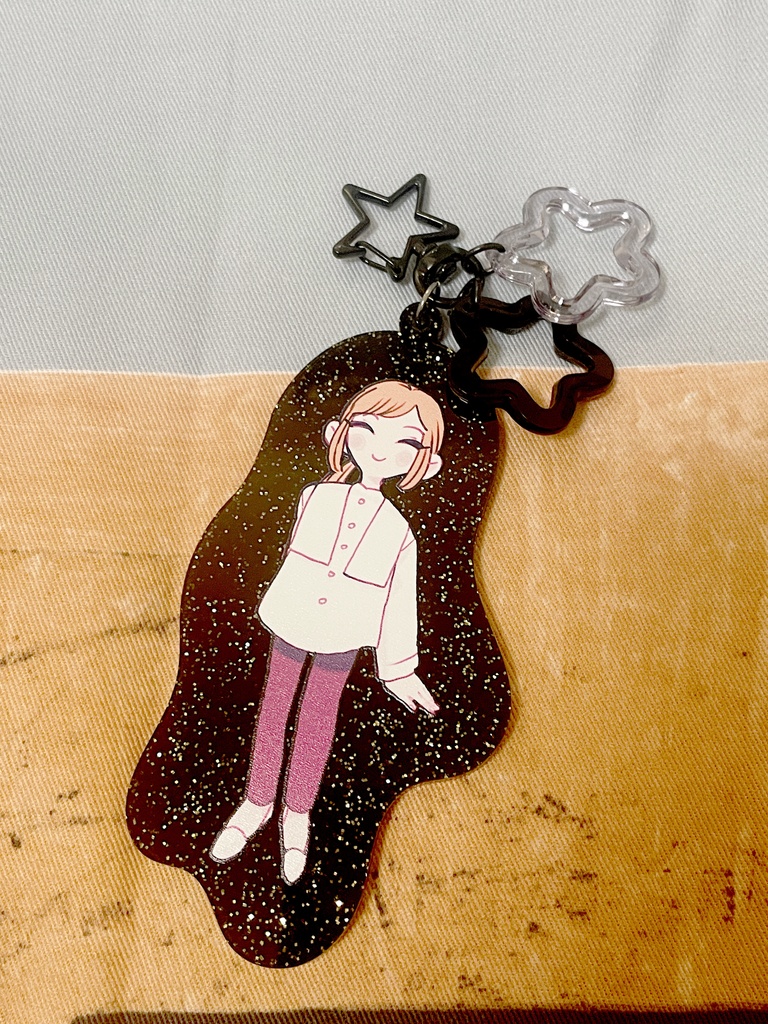 クリアラメアクリルキーホルダー