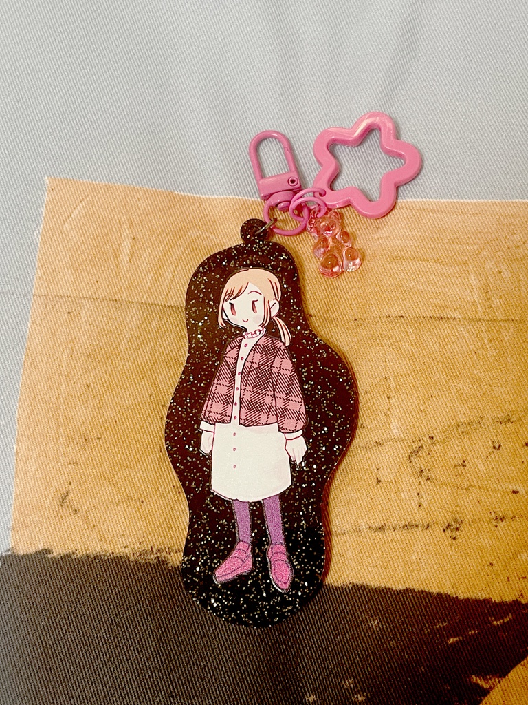 クリアラメアクリルキーホルダー