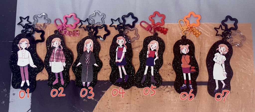 クリアラメアクリルキーホルダー