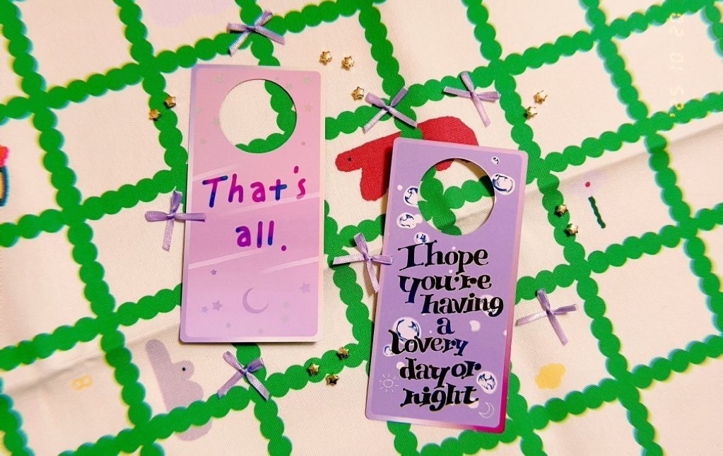 ドアサイン風ダイカットカード