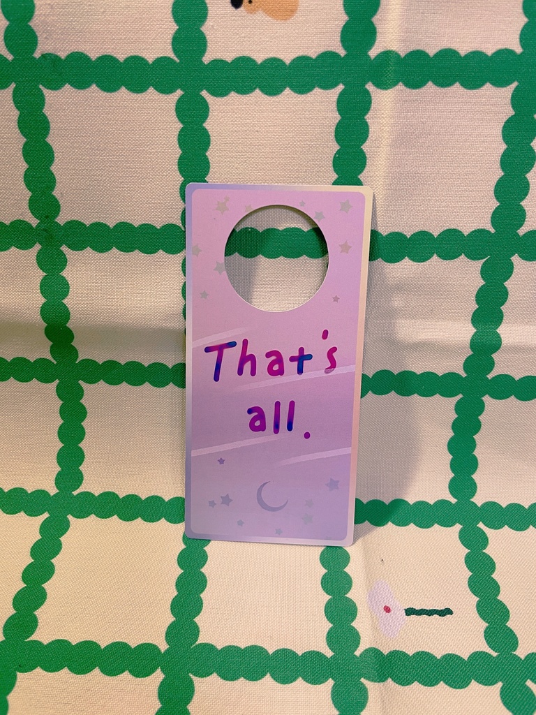 ドアサイン風ダイカットカード