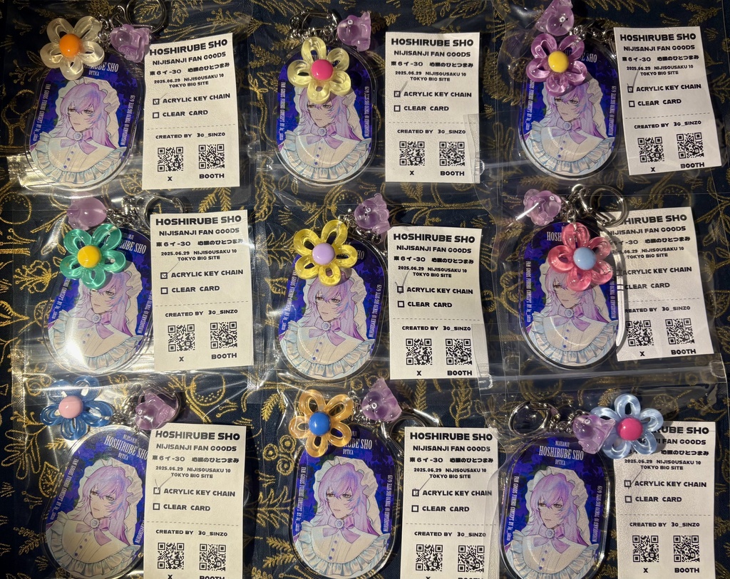 フリル×花×星導コンセプトアクキー