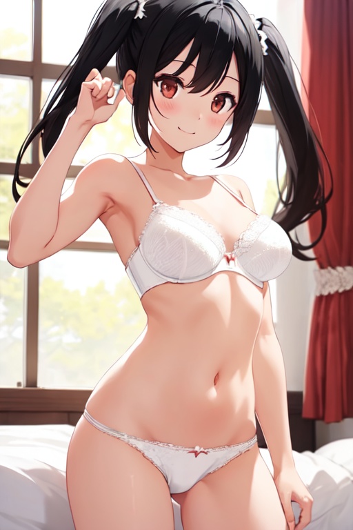 彩り下着姿～ツインテール 笑顔～