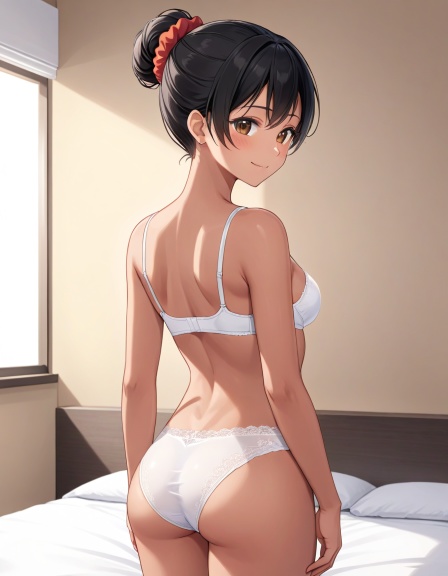 彩り下着姿～日焼け 笑顔～