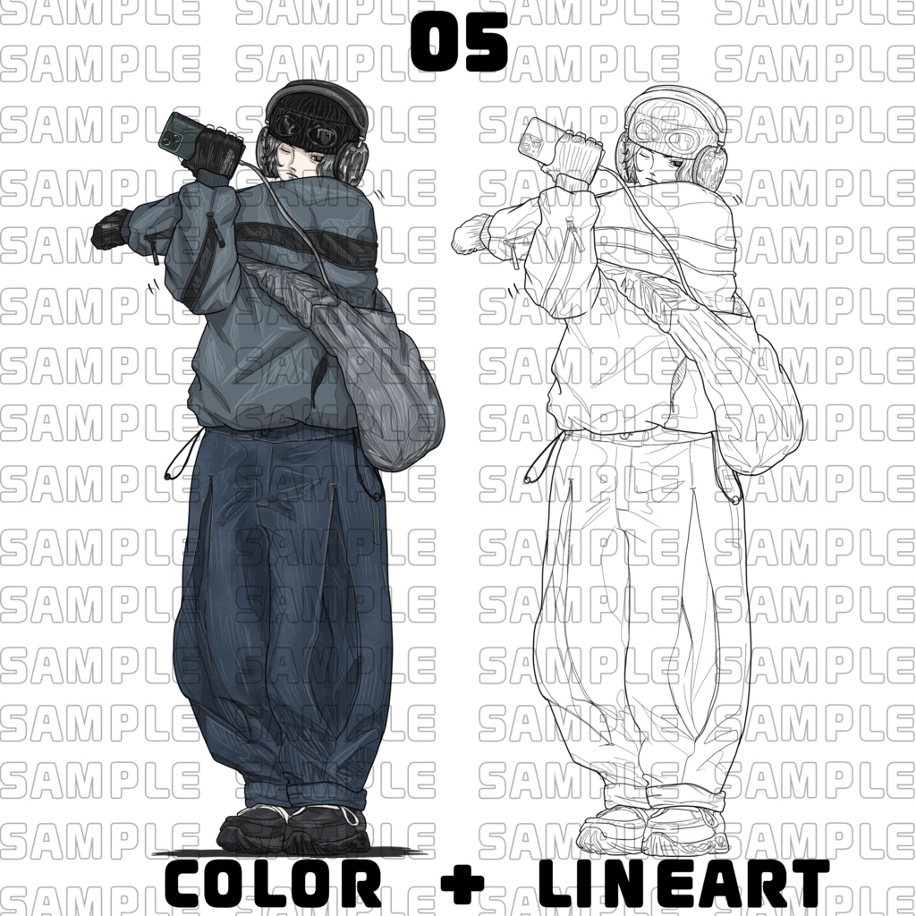 Urban Tech-Gear Collection Vol.1 (6 Outfits / PNG Assets)