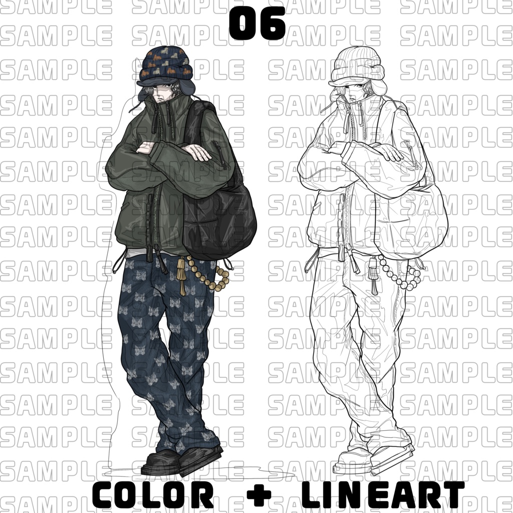 Urban Tech-Gear Collection Vol.1 (6 Outfits / PNG Assets)