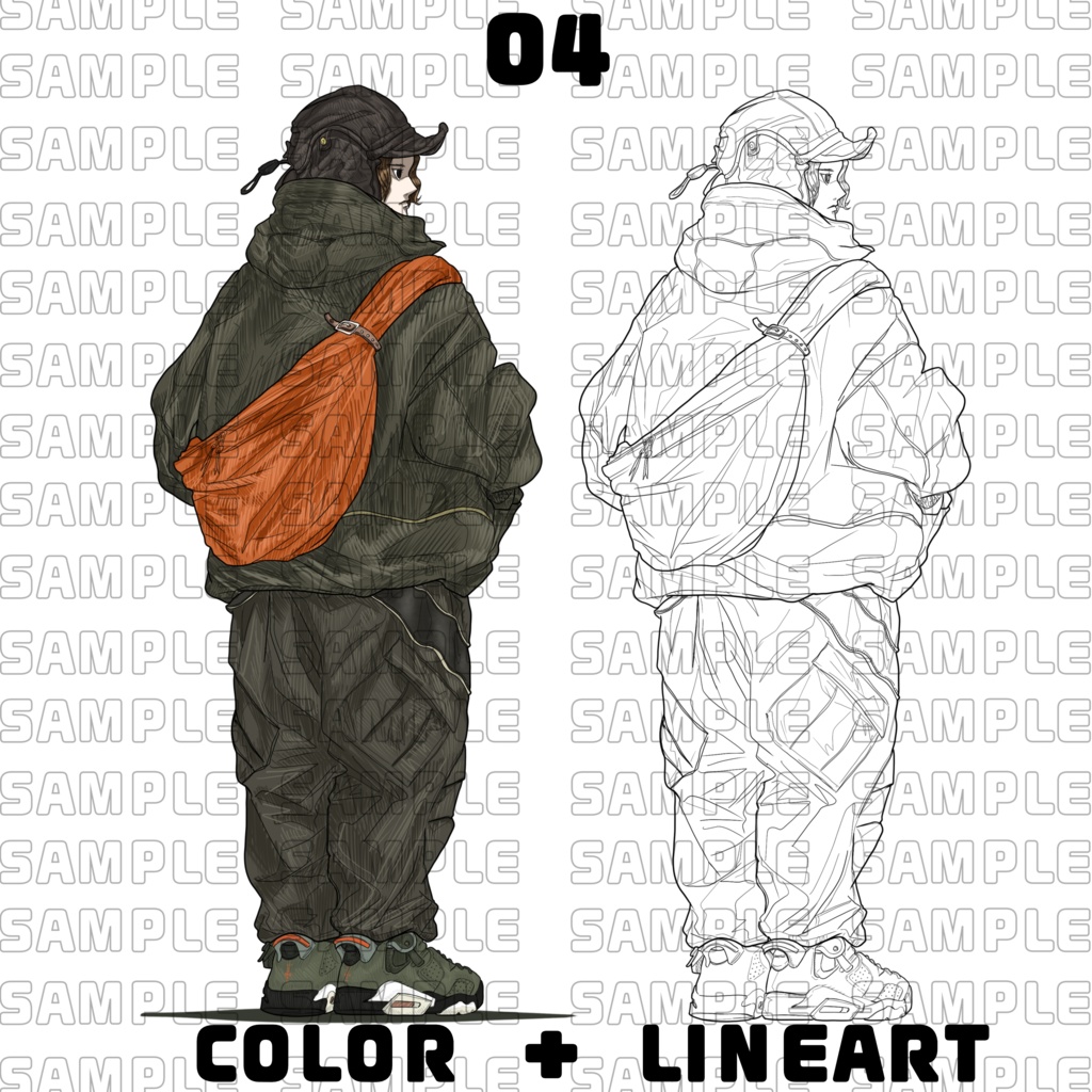 Urban Tech-Gear Collection Vol.1 (6 Outfits / PNG Assets)