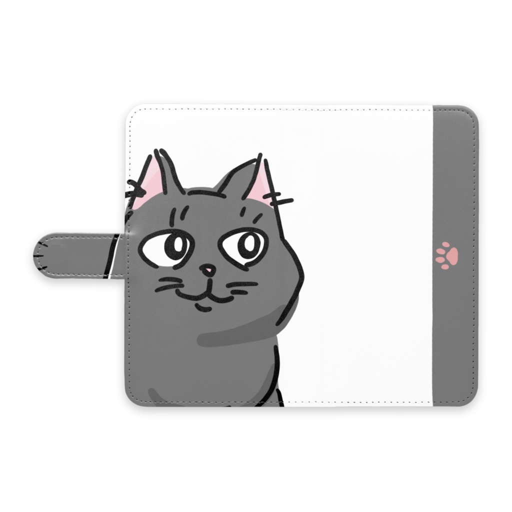 かべねこ手帳型スマホケース | android | L