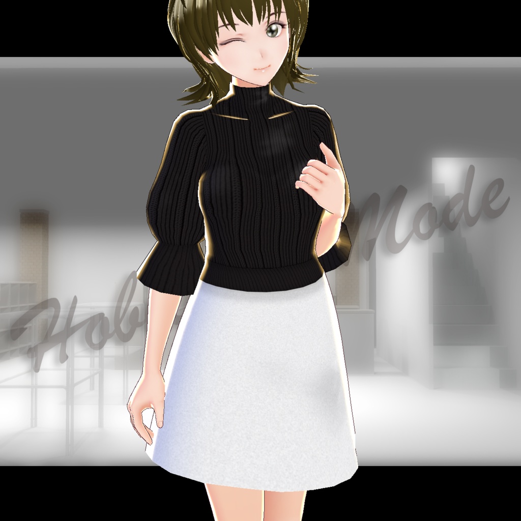 Vroid用テクスチャ「ニット&スカートセット」
