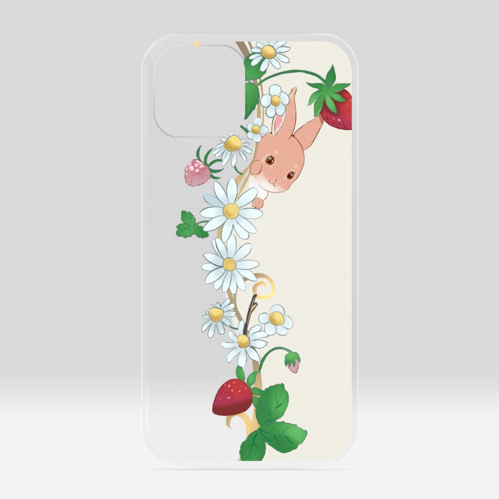 クリアiPhoneケース・うさぎ
