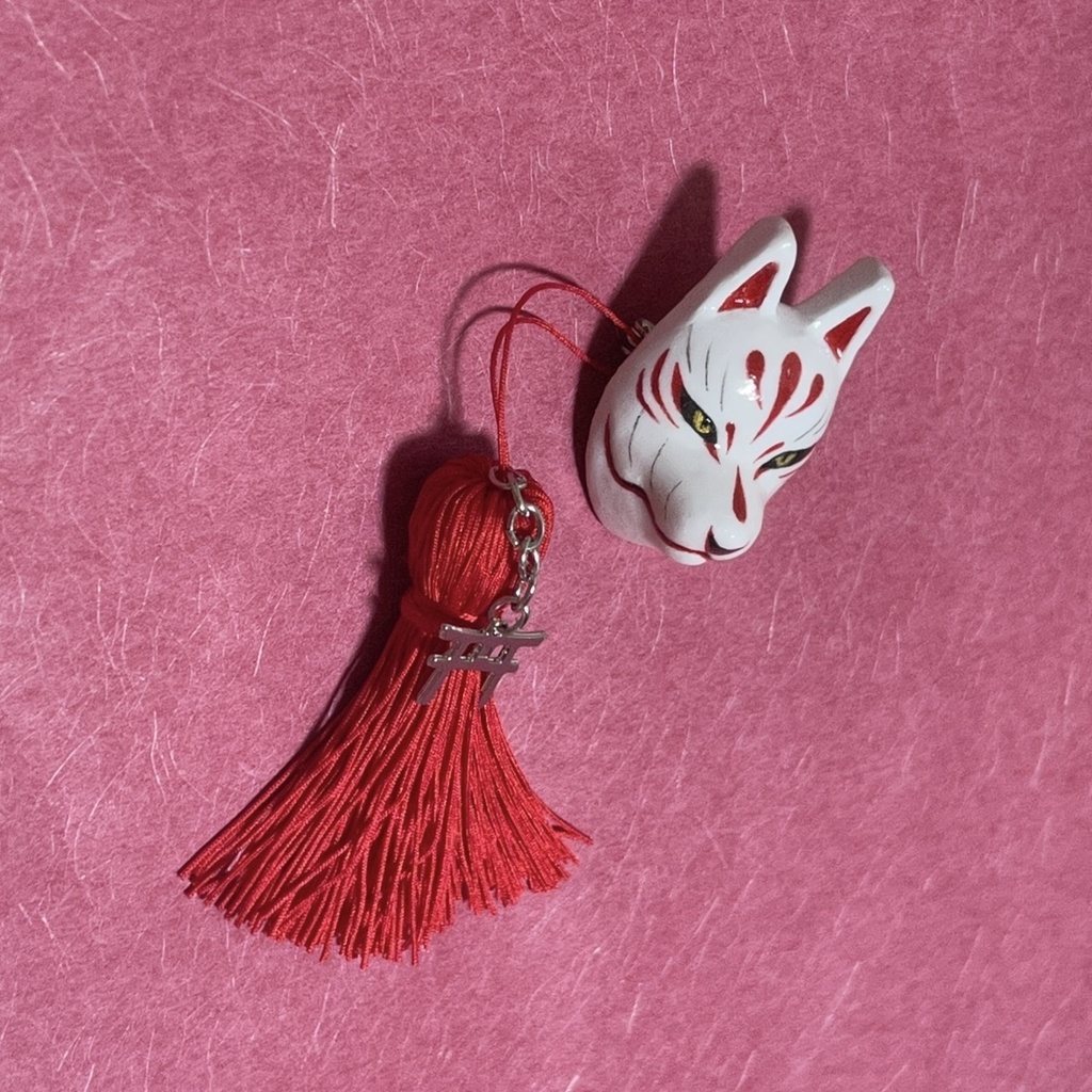 狐面 ブローチ 稲荷