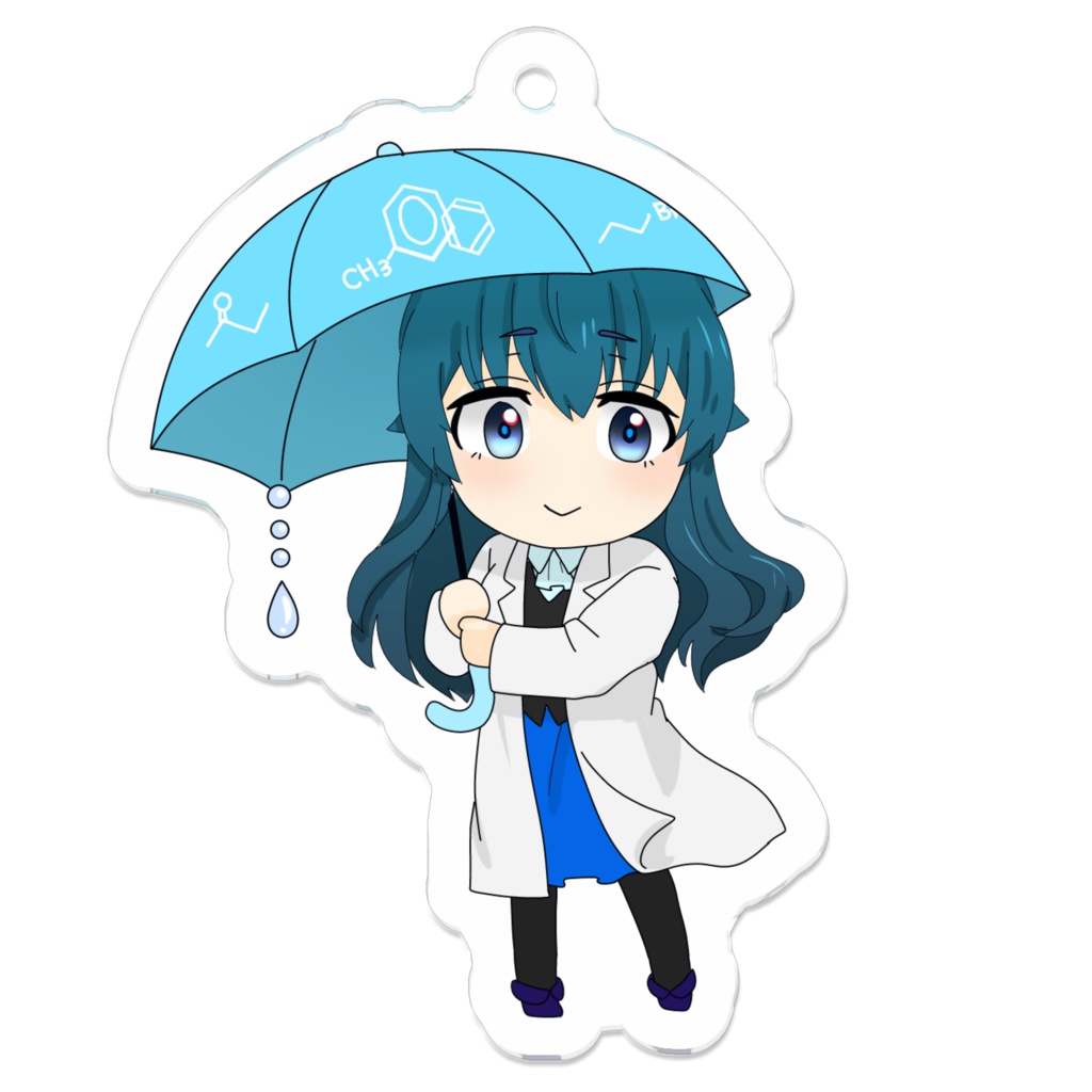 三協化学公式キャラクター「きょーか」ストラップ*雨ver.