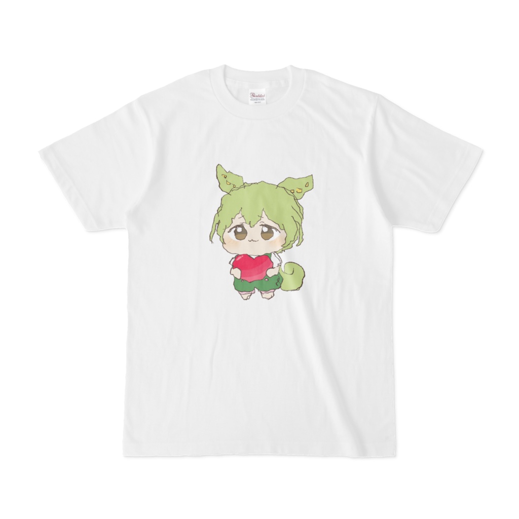 左手ずんだもんTシャツ はーと