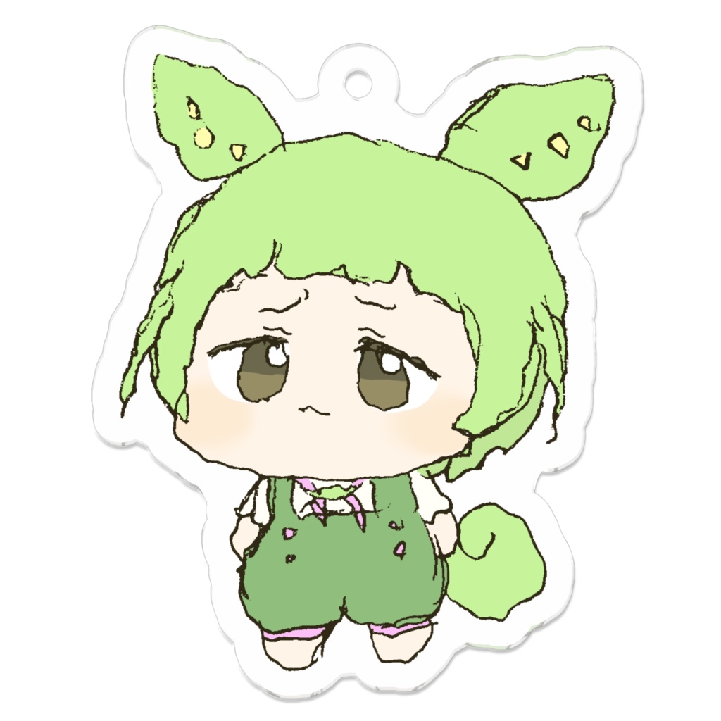 左手ずんだもんアクキー ぱっつん