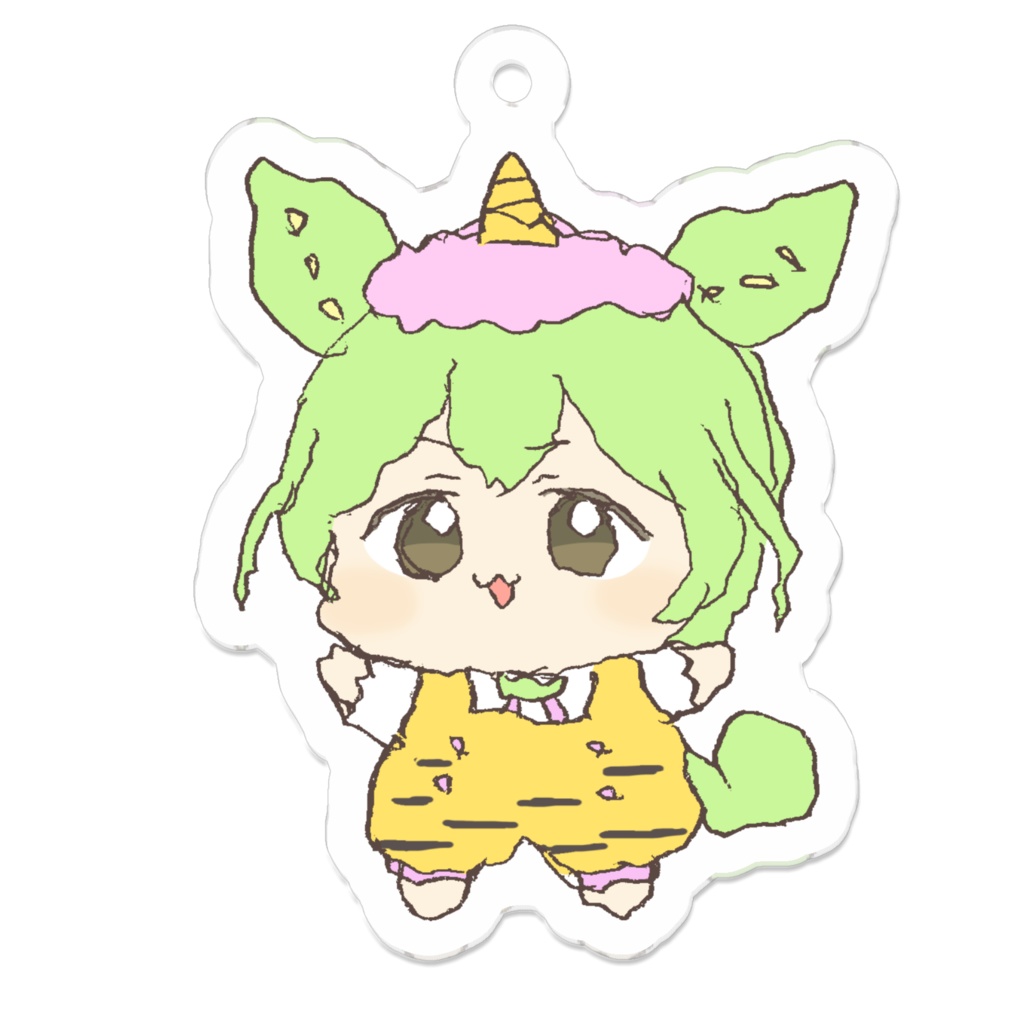 左手ずんだもんアクキー　おに