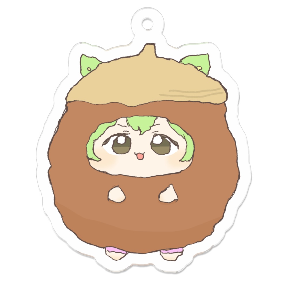 左手ずんだもんアクキー　どんぐり