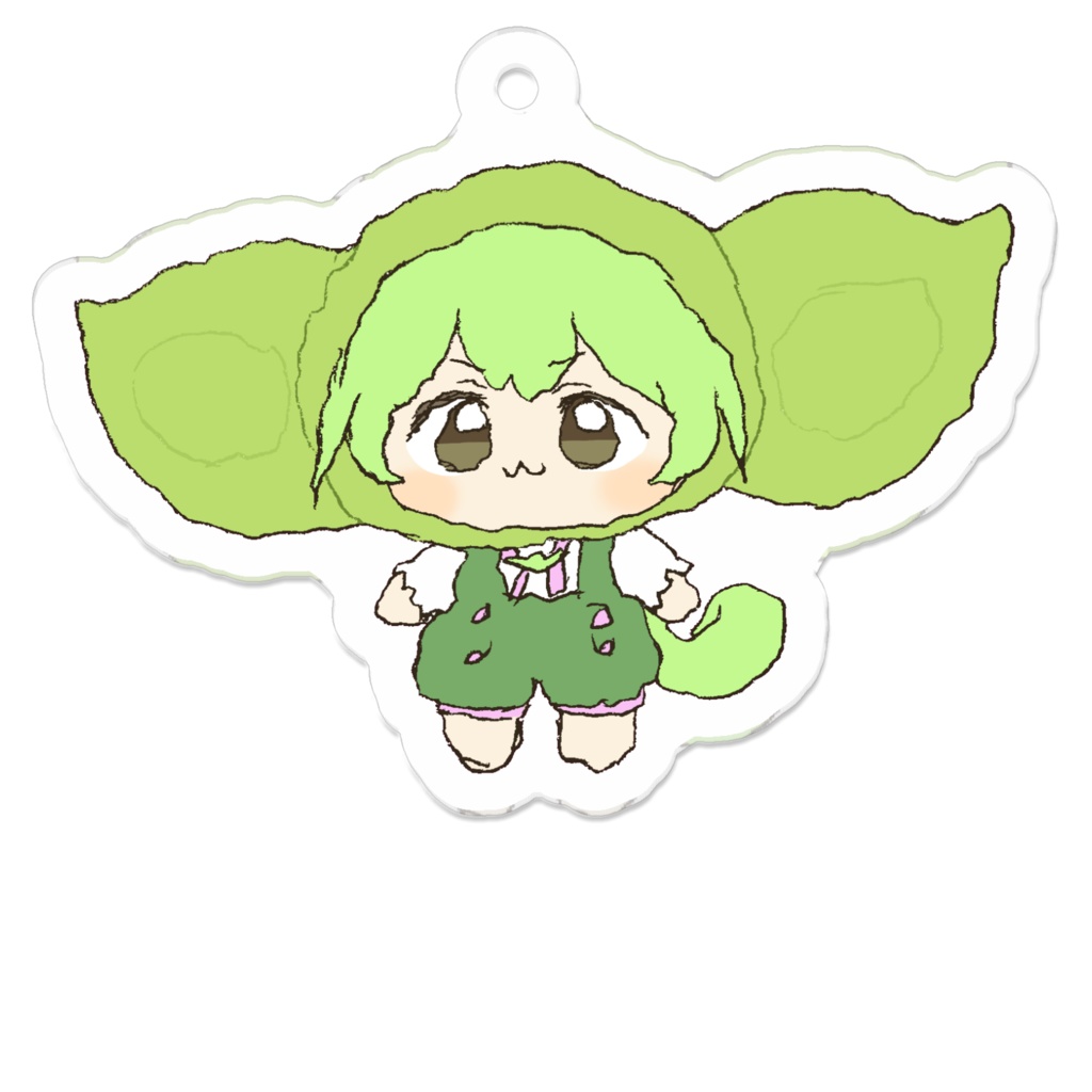 左手ずんだもんアクキー えだまめ