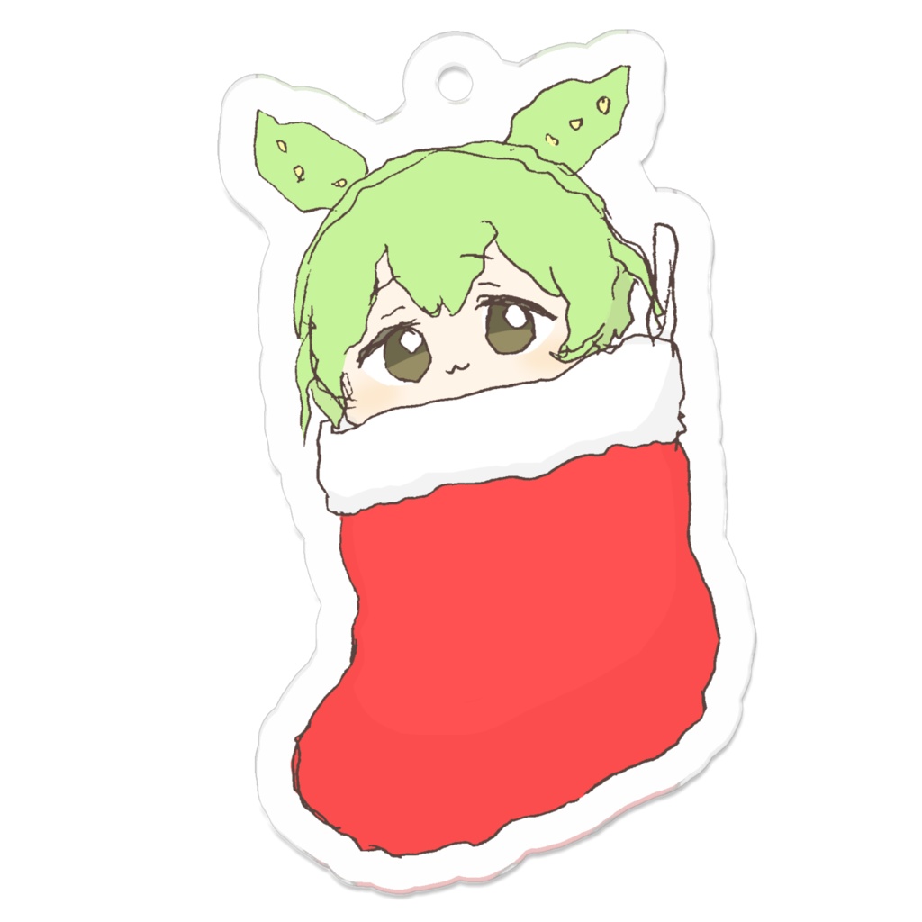 左手ずんだもんアクキー　くつした