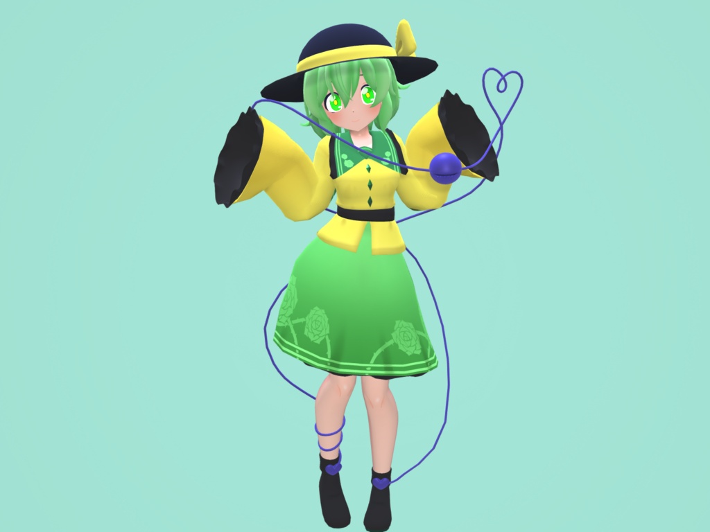 【MMD向け3Dモデル】古明地 こいし (無料版)