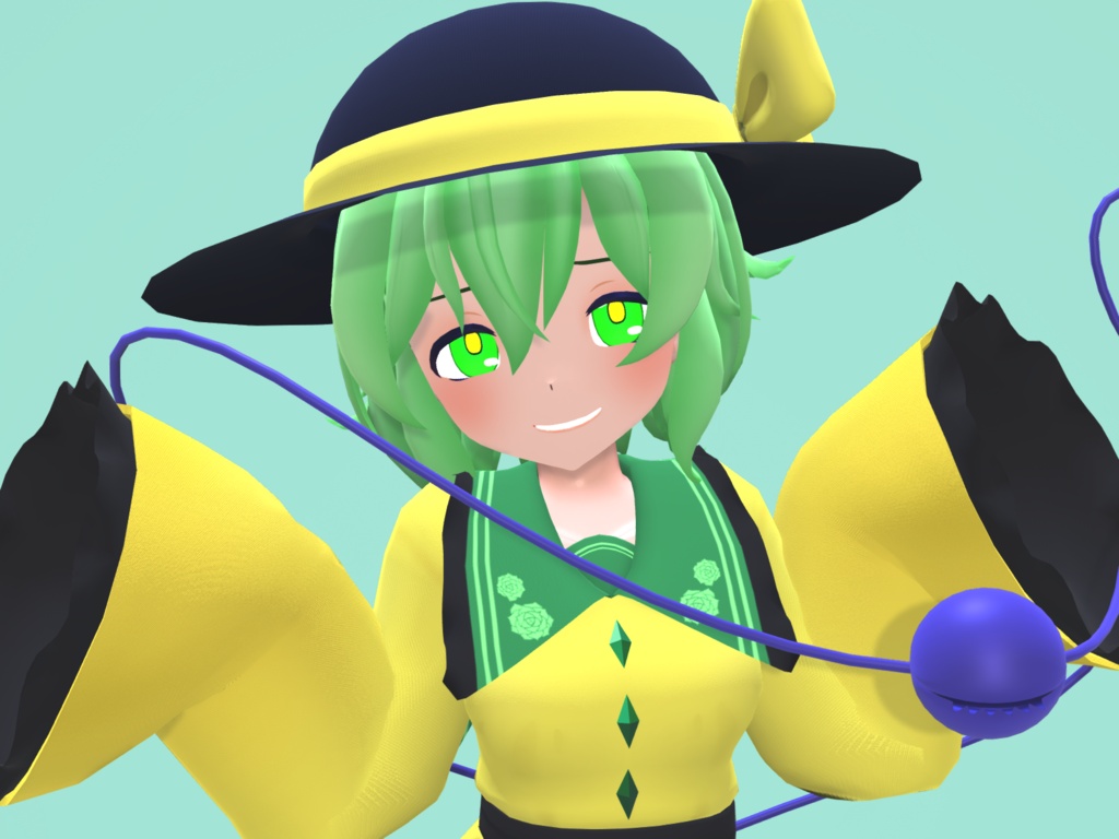 【MMD向け3Dモデル】古明地 こいし (無料版)