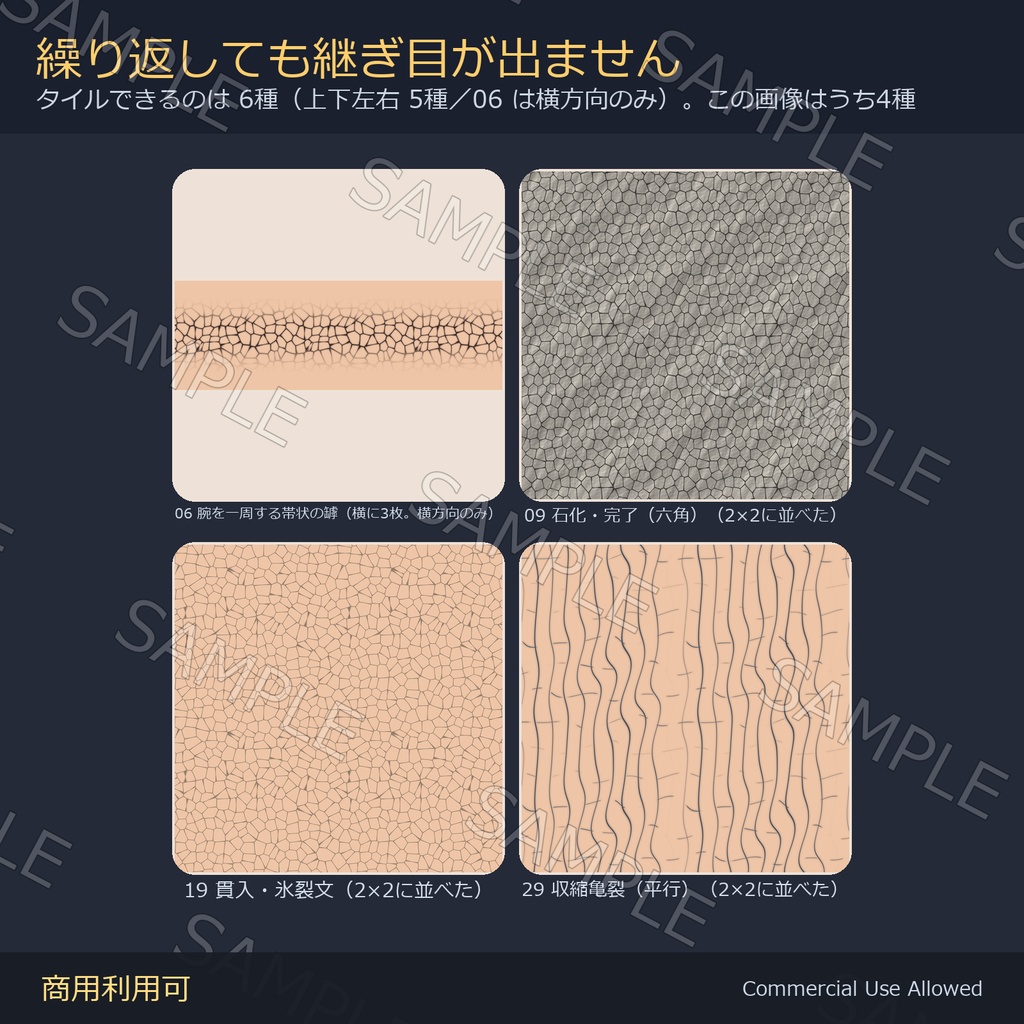 【発光マスク同梱・最大4096px】肌デカール40種|そばかす・ほくろ・ヒビ割れ・痣/乗算版同梱でどの肌色でも浮かない 全145枚/VRChat・全身に貼れる