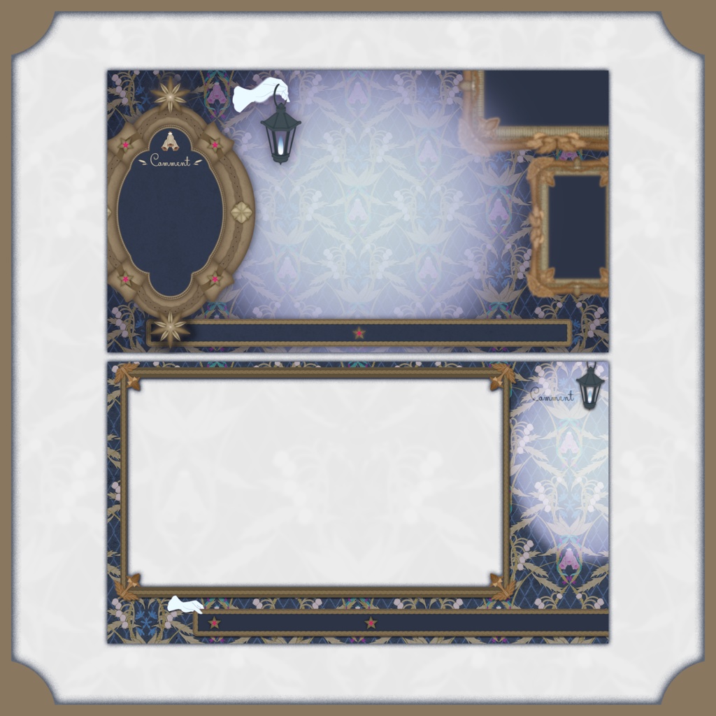 【うごく!配信オーバーレイ】洋館っぽい配信素材【Vtuber】【ゲーム配信】