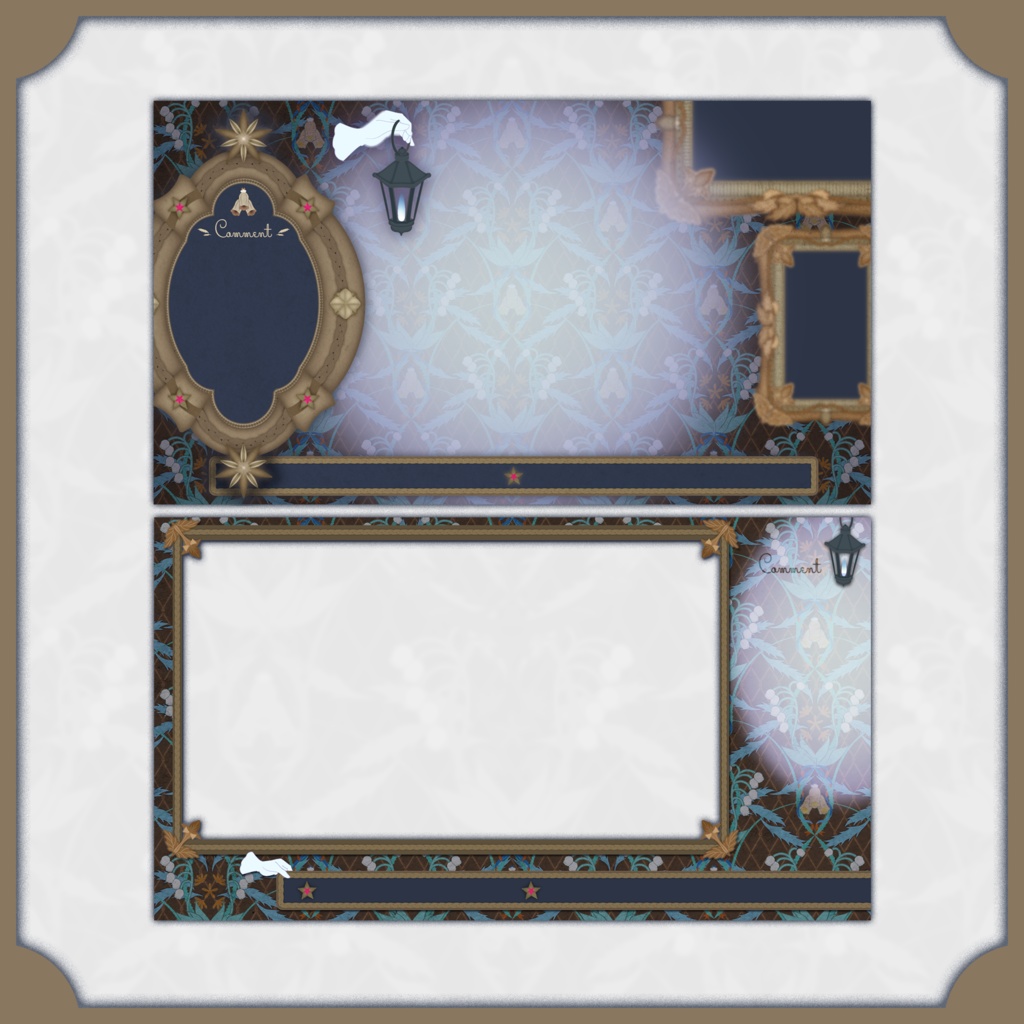 【うごく!配信オーバーレイ】洋館っぽい配信素材【Vtuber】【ゲーム配信】