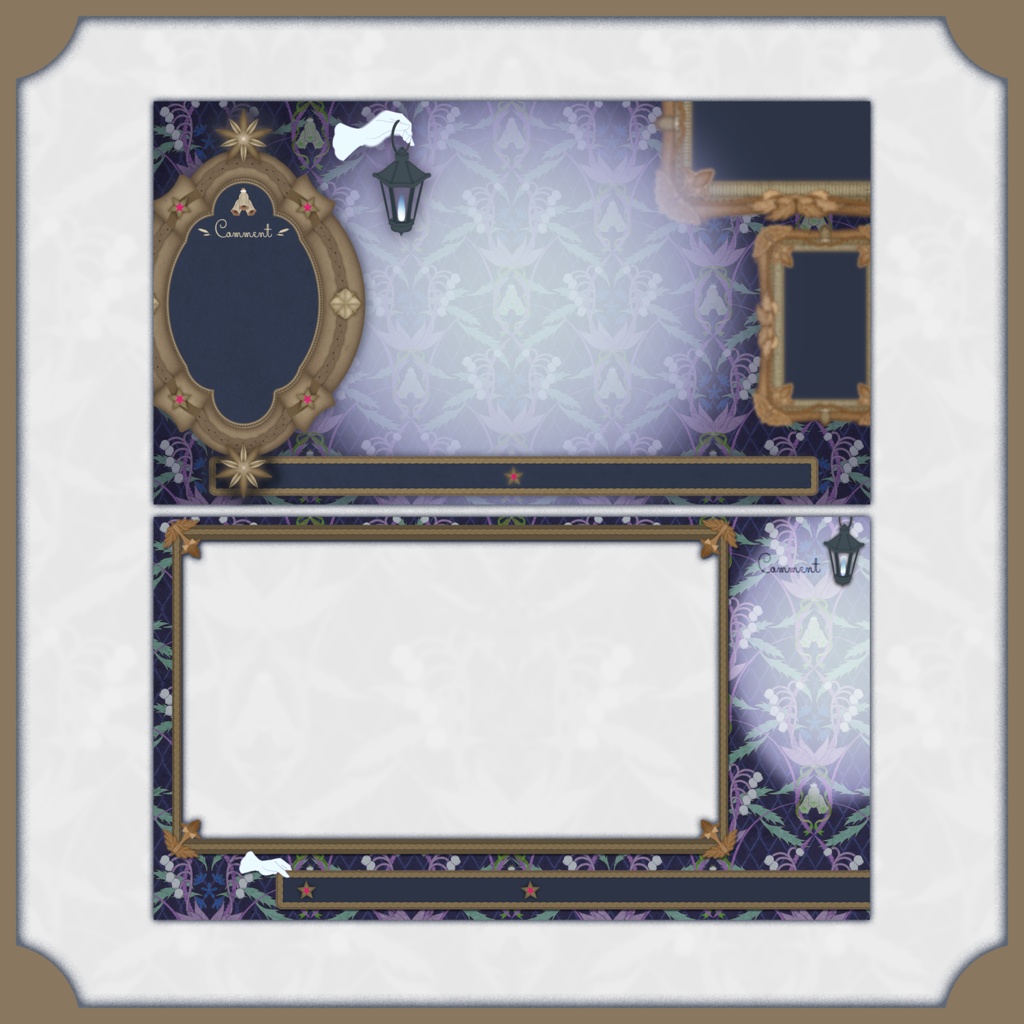 【うごく!配信オーバーレイ】洋館っぽい配信素材【Vtuber】【ゲーム配信】