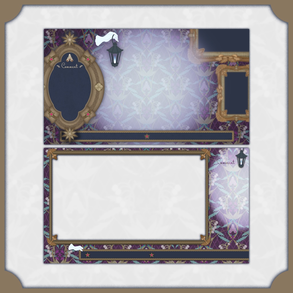 【うごく!配信オーバーレイ】洋館っぽい配信素材【Vtuber】【ゲーム配信】