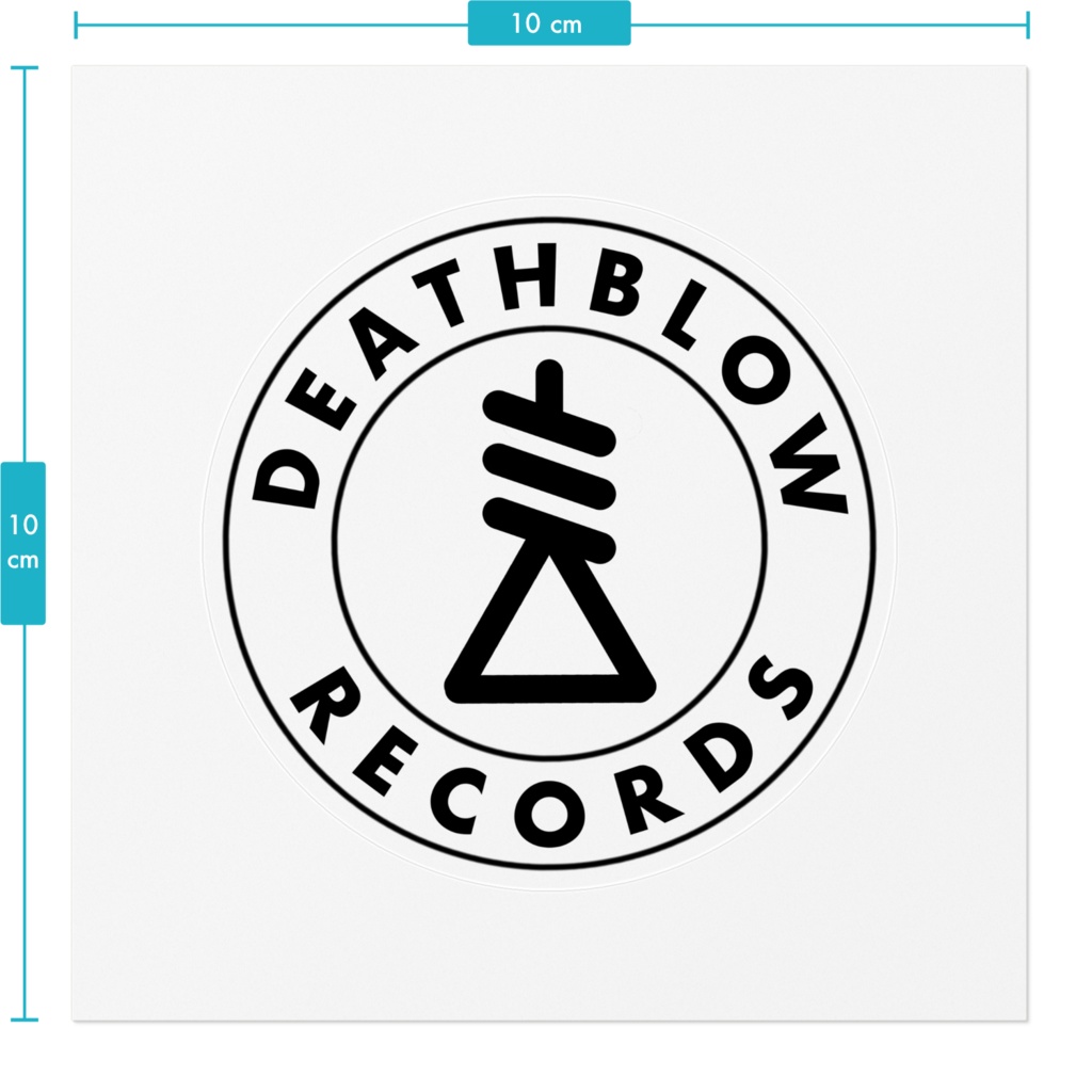 Suicide Logo Clear Sticker - Black