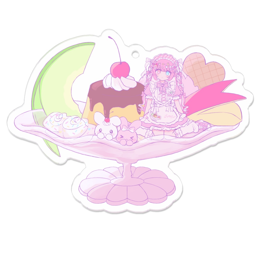 プリンアラモード♫アクキー