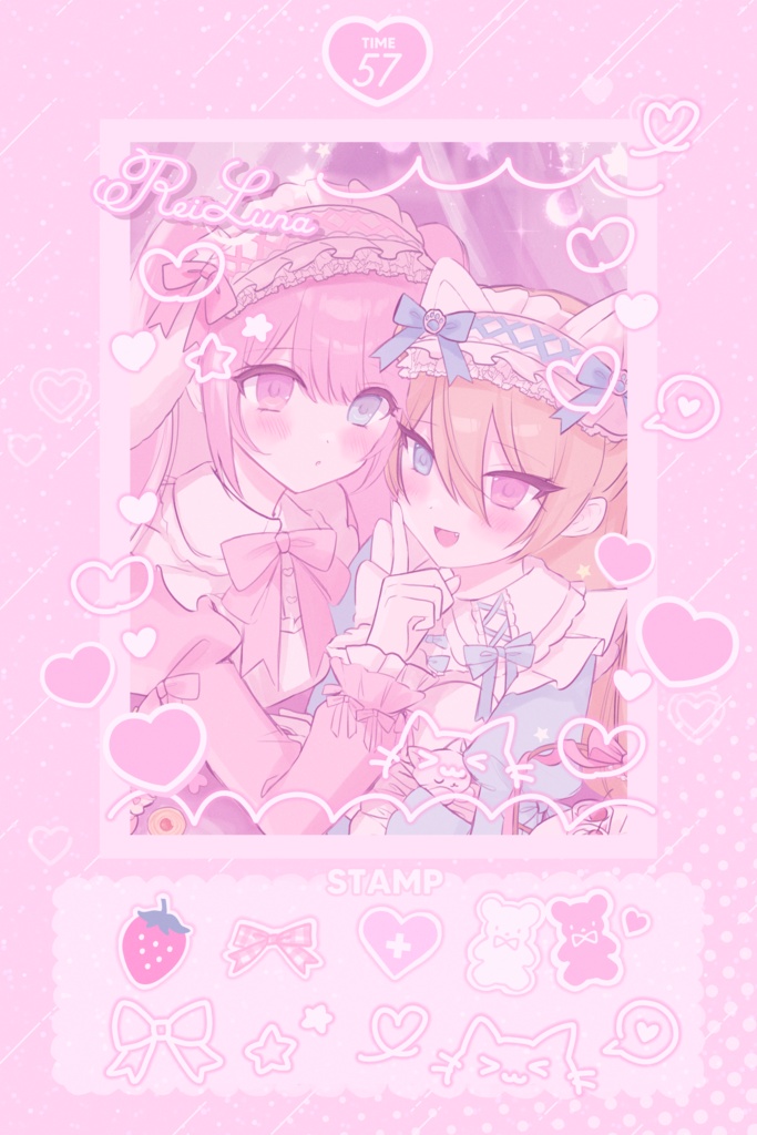 プリ風ゆめかわVtuber用素材