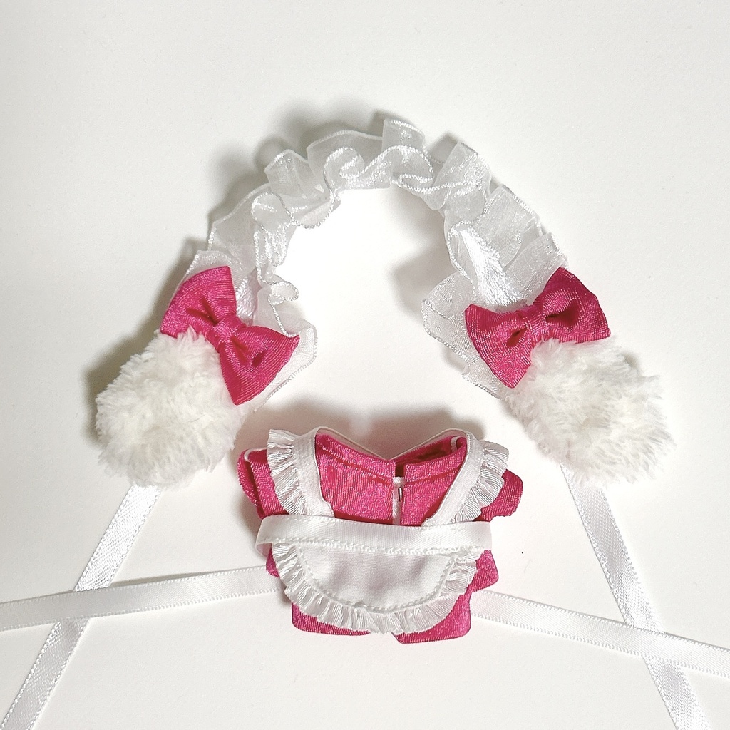 犬耳ジャージメイドぬい服(ちびぐるみ用)