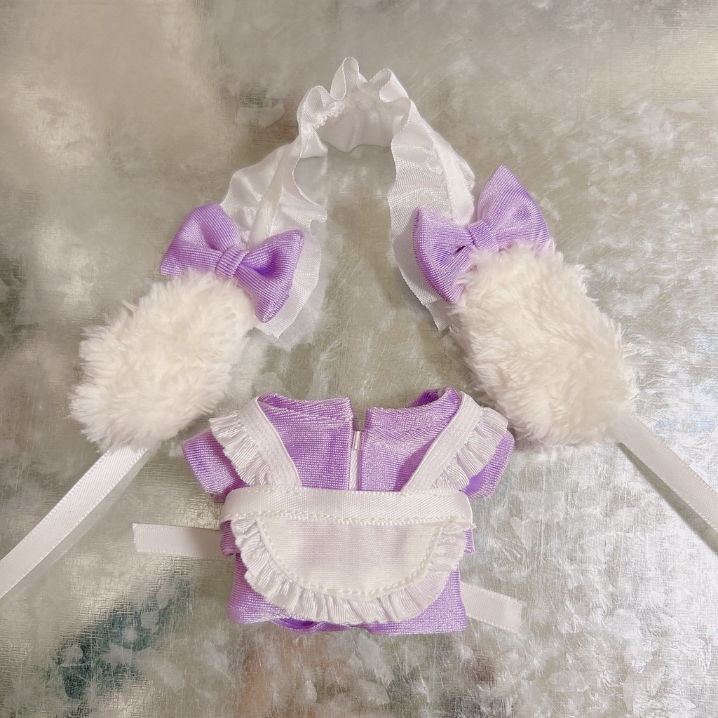 犬耳ジャージメイドぬい服(ちびぐるみ用)