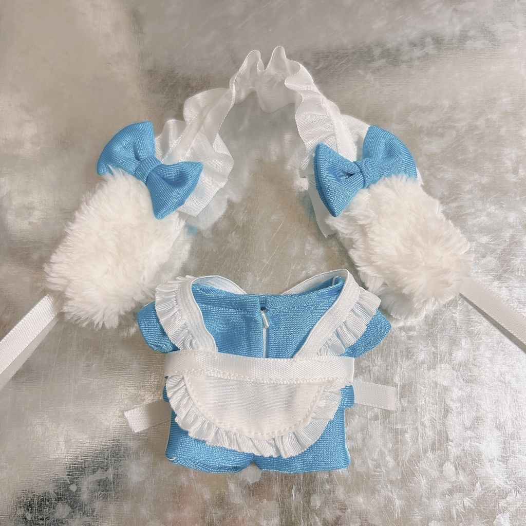 犬耳ジャージメイドぬい服(ちびぐるみ用)