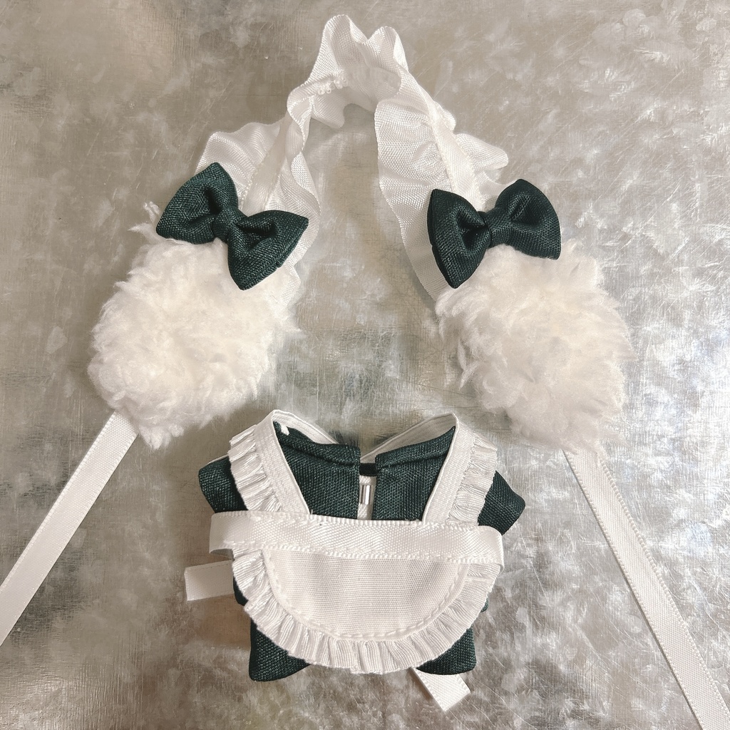 犬耳ジャージメイドぬい服(ちびぐるみ用) - かげゆら - BOOTH