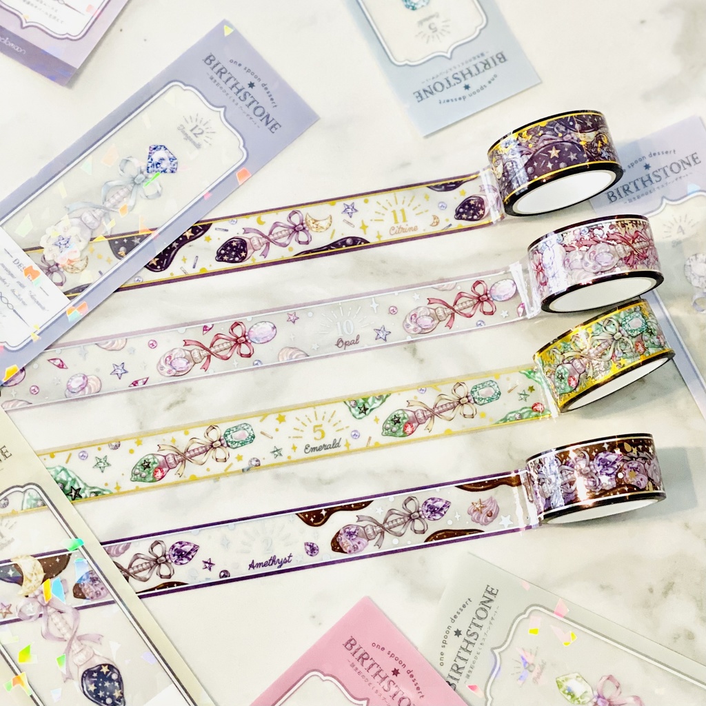 マステメモ栞セット【BIRTH STONE 誕生石のひとくちデザートセット】