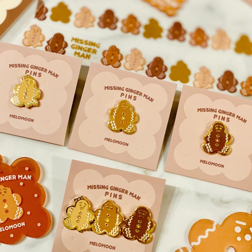 MISSING GINGER MAN PET TAPE かじられジンジャーマン ピンバッジ