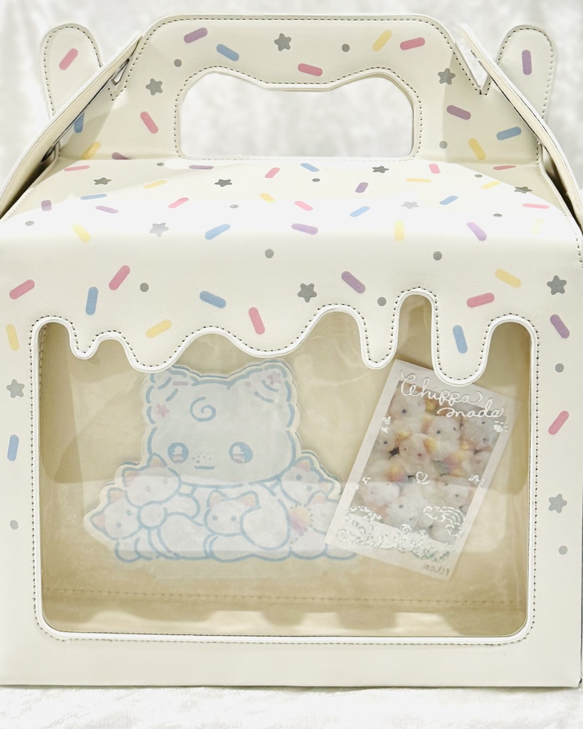 ケーキボックス型ぬいバッグ