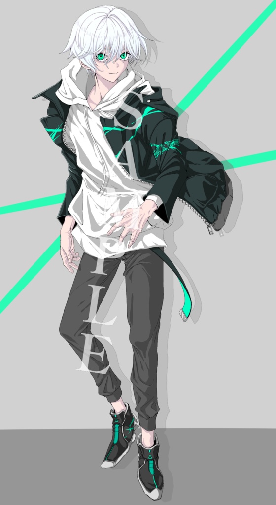 【立ち絵】翠色の目の青年