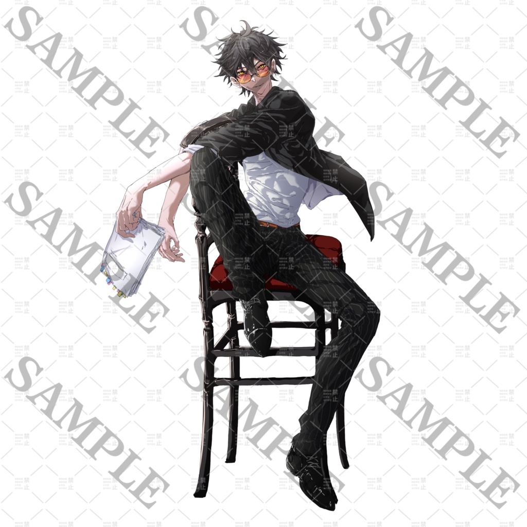 【立ち絵】椅子に座った男