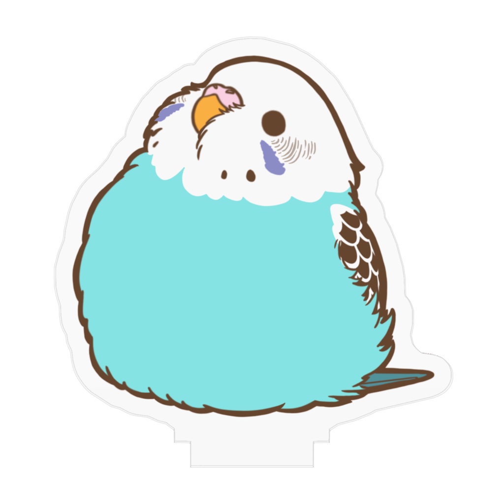 丸いもふ鳥。(セキセイインコ)