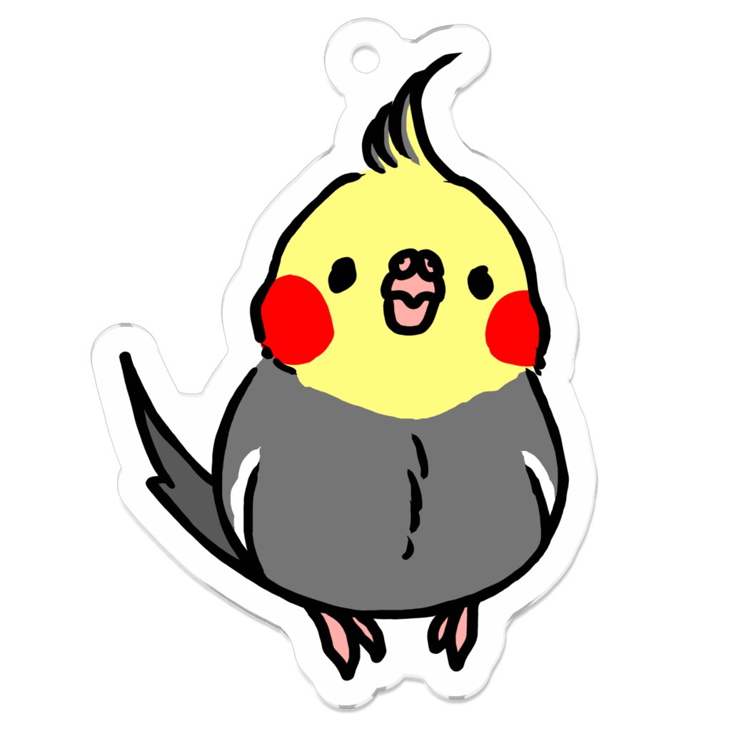オカメインコ(ノーマル)アクリルキーホルダー