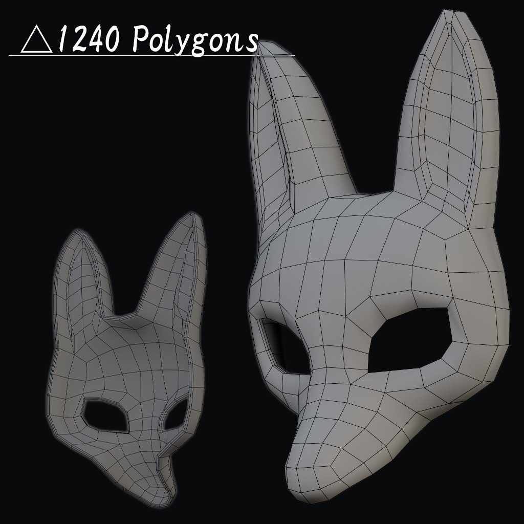 『VRChat』長耳の狐面