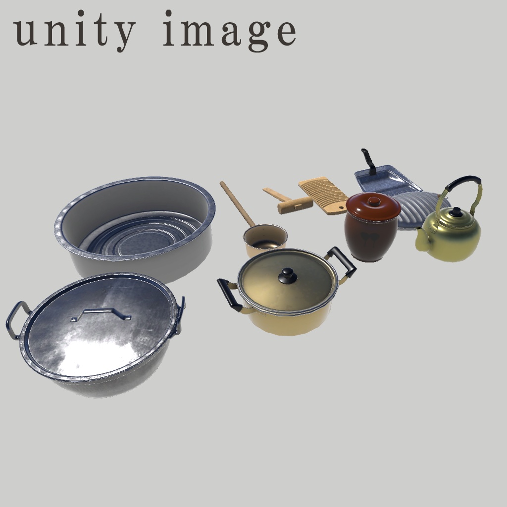 【VRChat】昔の雑貨セット(リアル版・セルルック版)10種×2