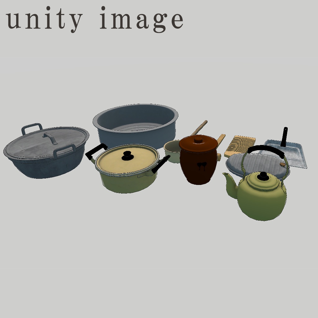 【VRChat】昔の雑貨セット(リアル版・セルルック版)10種×2