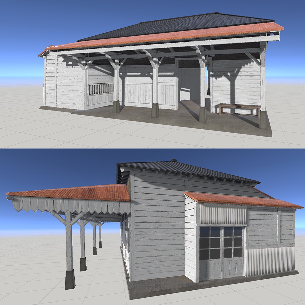 『VRChat』VR無人駅セット 5点