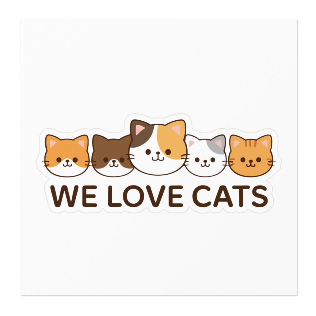 We Love Cats – かわいいネコ ステッカー