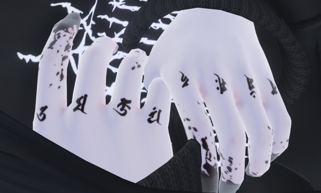 【森羅・水瀬対応】梵字・指先タトゥー