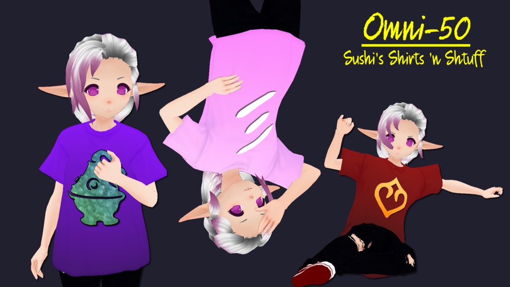 FREE VROID Shirts - Omni-50 and OmniCrafter 1.0 - Final Fantasy XIV Job Icons!